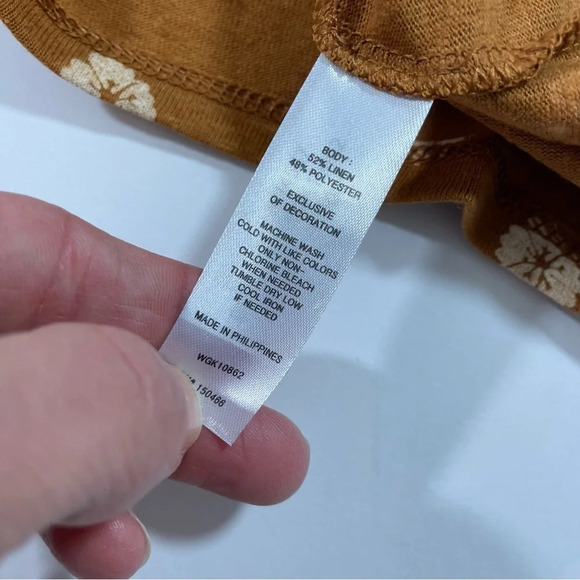 New Market & Spruce Brown Flower Tank Top - Picture 3 of 6